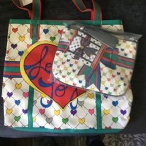 Holiday love joy tote set